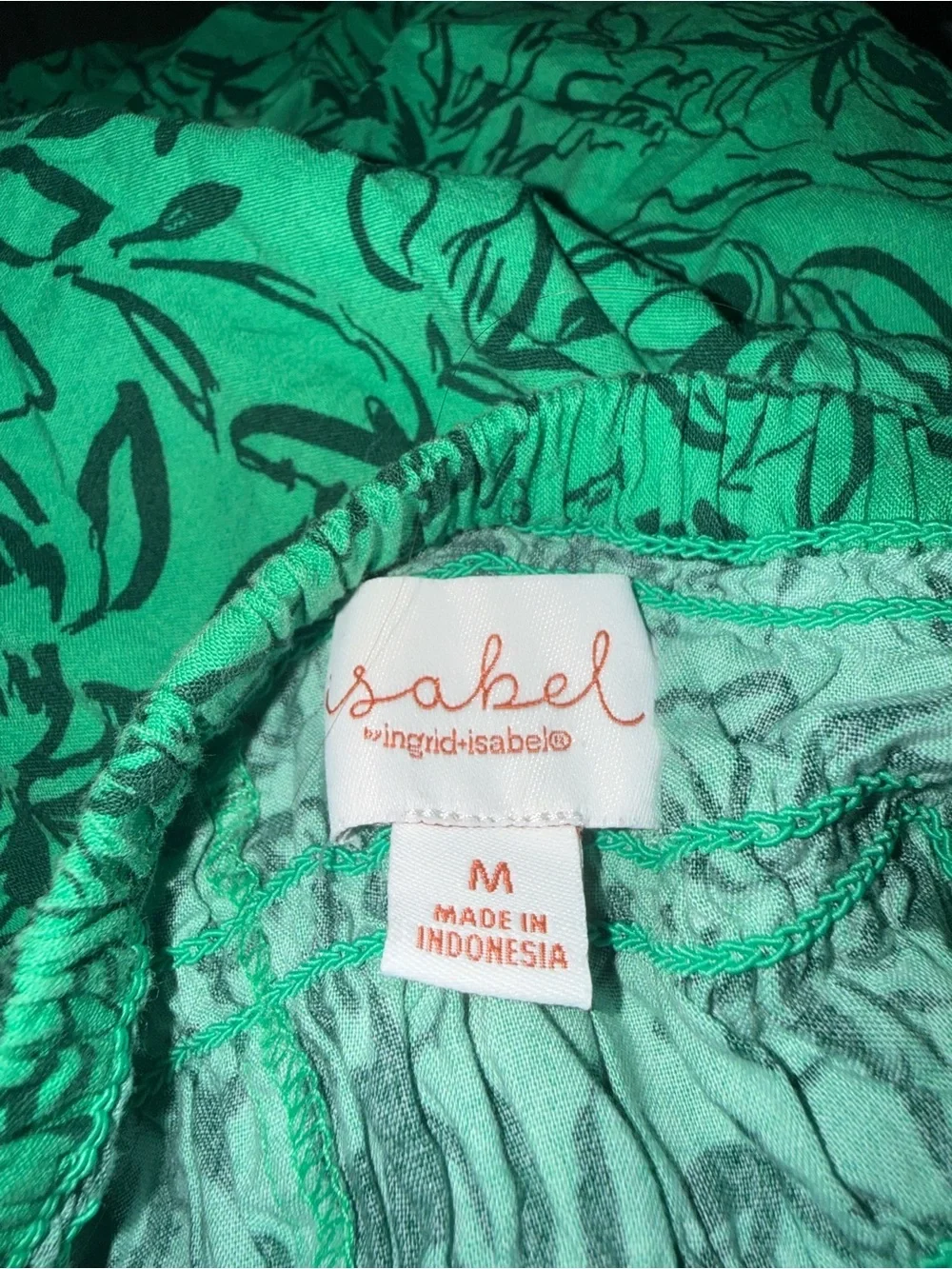 Green Floral Smocked-Waist Skirt - Picture 4 of 4